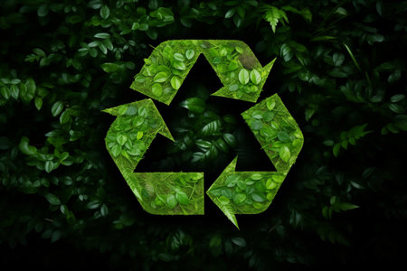 recycle icon-concept of eco friendly and sustainable environmentの素材