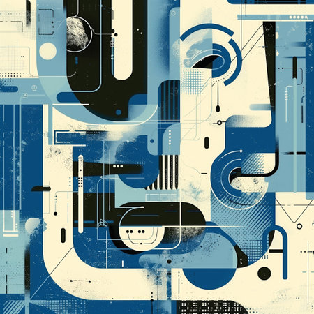 retro poster for a blue design, graphicの素材