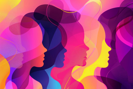 Women's day, vibrant colors, gradientの素材