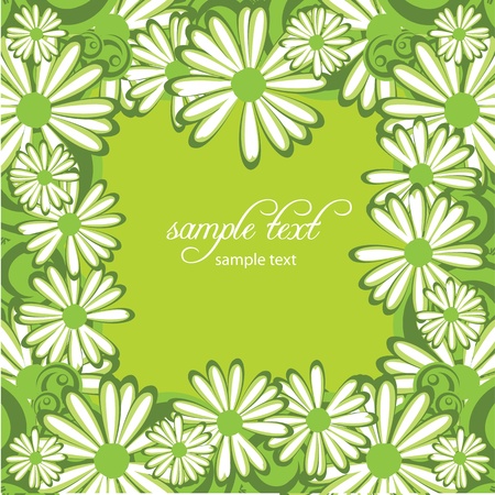 abstract background with flowers camomileのイラスト素材