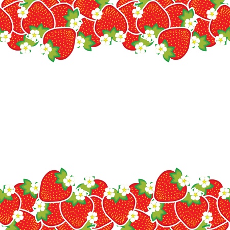 ripe strawberriesのイラスト素材