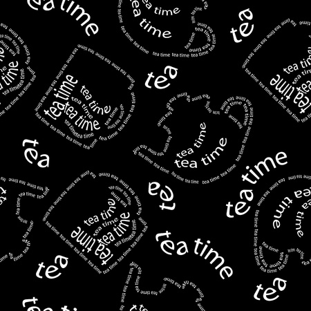 seamless pattern tea timeのイラスト素材