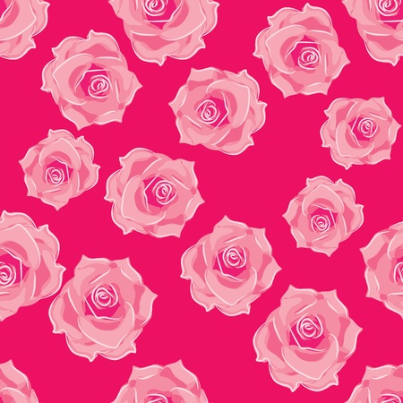 seamless pattern of rosesのイラスト素材