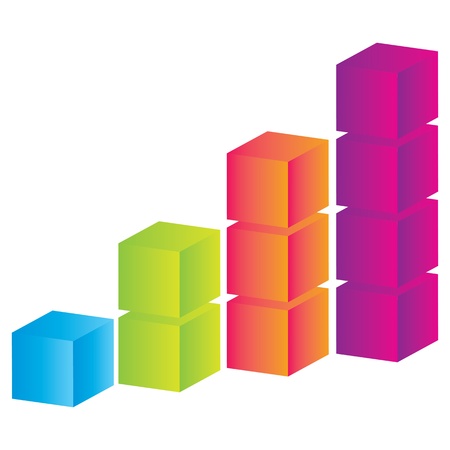 volume cubesのイラスト素材