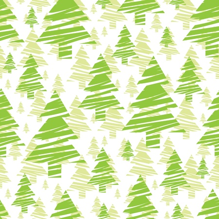 seamless pattern of green treesのイラスト素材