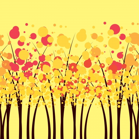 the autumn forestのイラスト素材