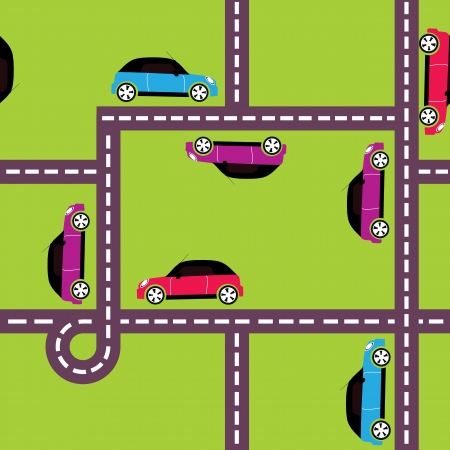 seamless pattern of carsのイラスト素材
