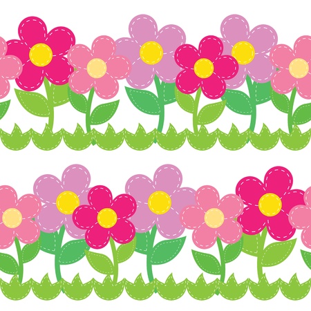 seamless pattern of flowersのイラスト素材