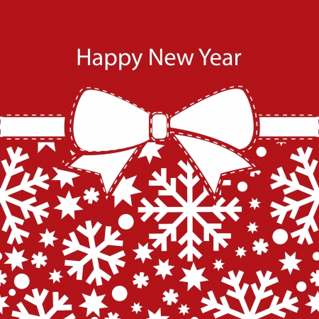  greeting christmas card, happy new yearのイラスト素材