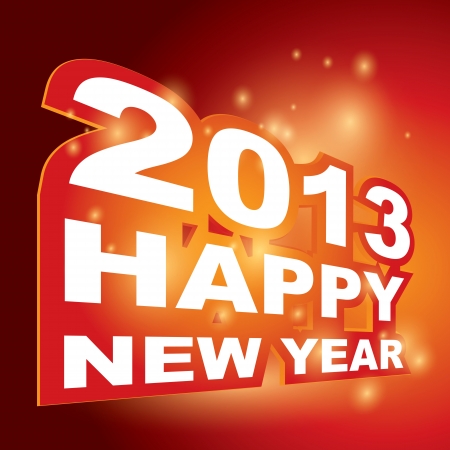 Happy new year 2013のイラスト素材