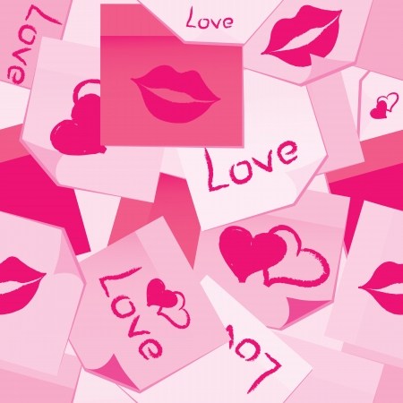 Paper sticker, seamless patternのイラスト素材