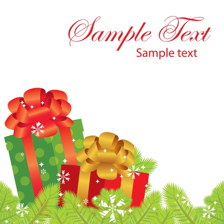  New Year banner, christmas banner with giftsのイラスト素材