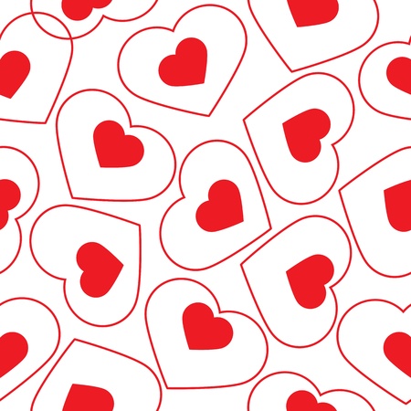 Vector seamless pattern of heartのイラスト素材