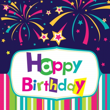 vector happy birthday cardのイラスト素材