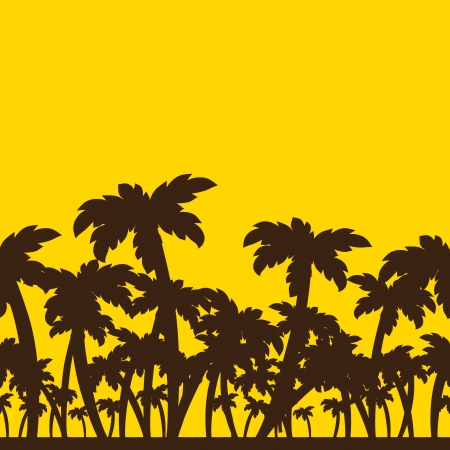 Silhouette of palm treesのイラスト素材