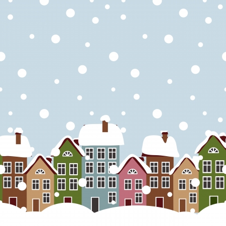 Vector winter cityのイラスト素材