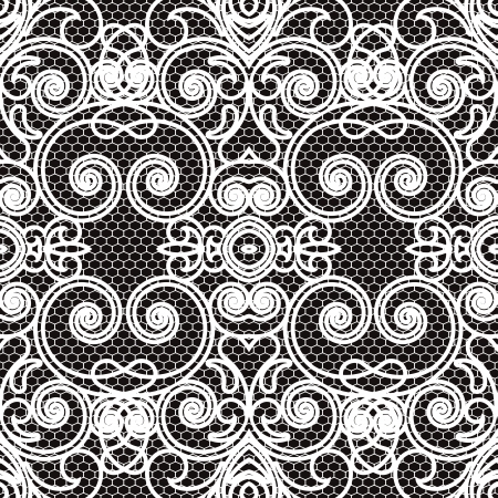 vector seamless lace patternのイラスト素材