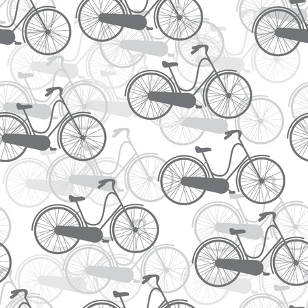 vector seamless pattern bicyclesのイラスト素材
