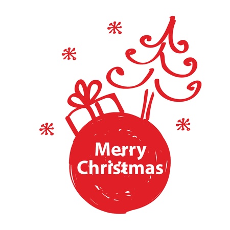 vector illustration Merry Christmasのイラスト素材