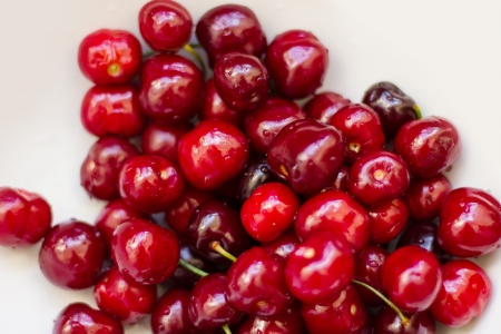 ripe cherriesの写真素材