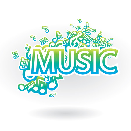 vector illustration of musical notes のイラスト素材