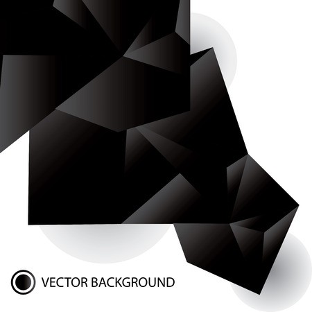 abstract black and white origamiのイラスト素材