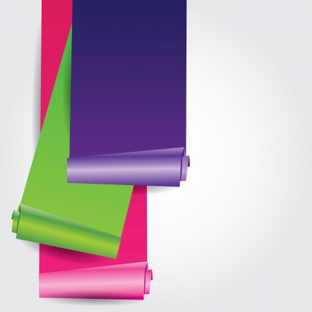 vector colorful paper rollのイラスト素材