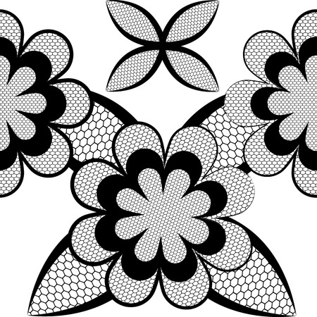 vector seamless lace patternのイラスト素材