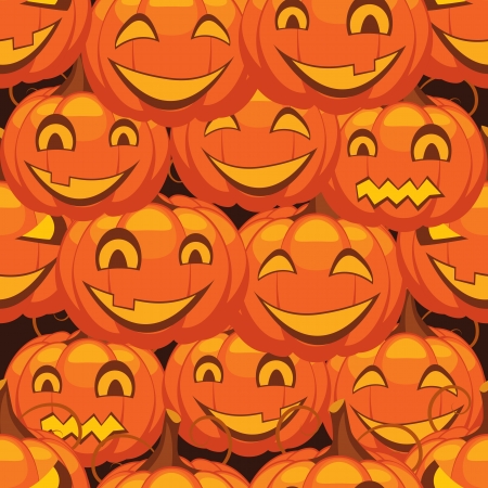vector seamless background Halloween pumpkinのイラスト素材