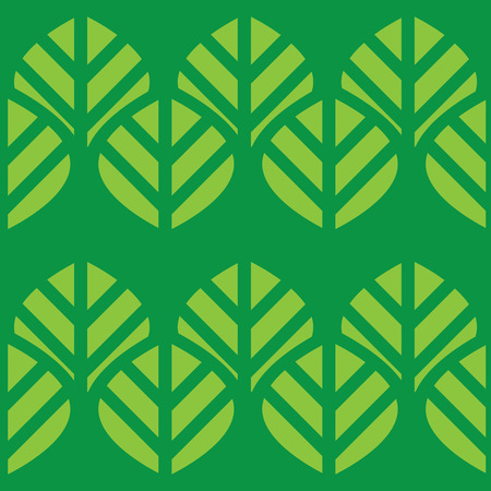 Abstract vector seamless pattern green leavesのイラスト素材