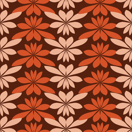 vector seamless abstract pattern with floral elementsのイラスト素材