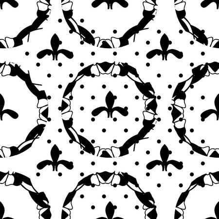 vector illustration seamless vintage patternのイラスト素材