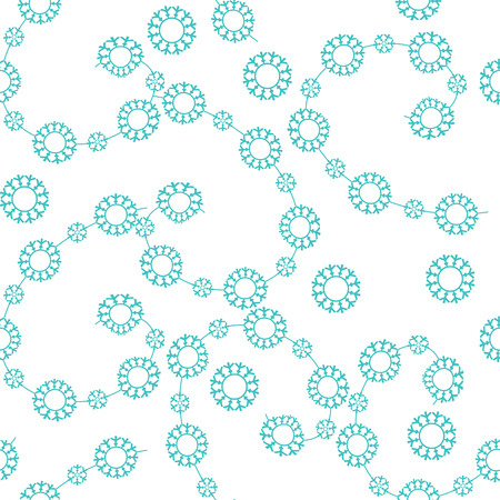 vector seamless pattern with snowflakesのイラスト素材