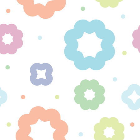 vector seamless children colorful abstract patternのイラスト素材