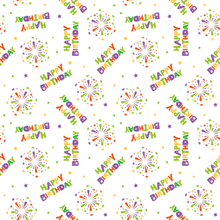 vector seamless colorful birthday patternのイラスト素材