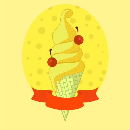 Ice cream vector illustrationのイラスト素材