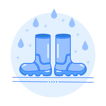 Rubber boots vector illustration icon.のイラスト素材