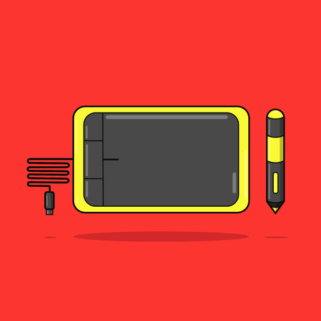 Graphics tablet. vector iconのイラスト素材