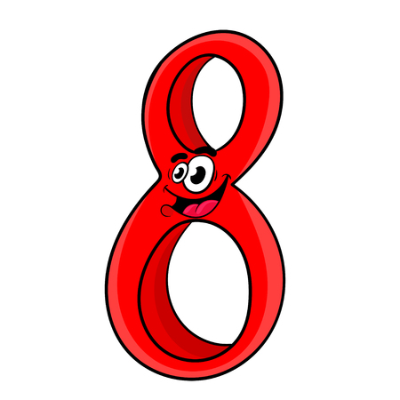 Number 8 cartoon design.のイラスト素材