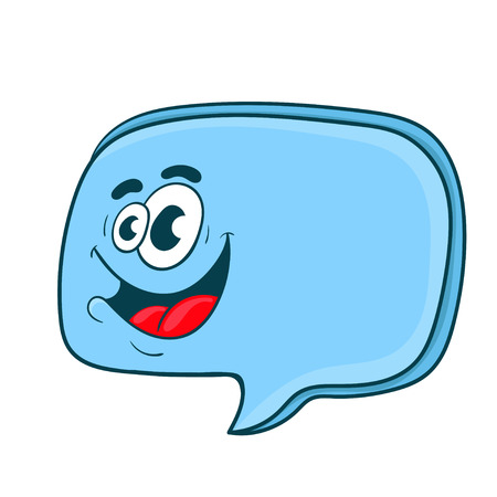 funny speech bubbles of the character design. vector illustrationのイラスト素材