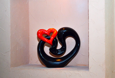 decorative red-black heart like concept of valentine\'s dayの写真素材