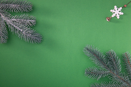 Good new year conceptual card, forest nature in winter, merry christmas. Sweet dreams and good ideas.の写真素材