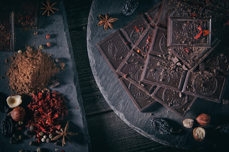 Odessa, Ukraine - 2018-06-07 Millennium chocolate bar Rostik, chocolate, cocoa, spices and spices...
