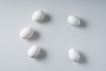 Natural chicken eggs is a symbol of Easter. Good idea for a poster.の写真素材