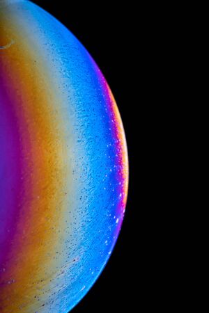 Incredible fancy soapy water pattern abstract background semicircle. Model of Space or planets universe cosmic. A lot of space for advertising labels.の写真素材