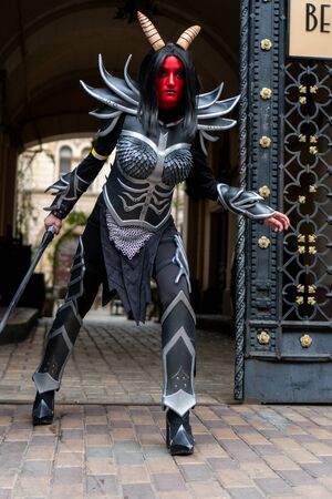 Odessa, Ukraine - 13 July 2019 Natsu Nami 9 Japanese anime, comics shows, various heroes and characters at the party.のeditorial素材
