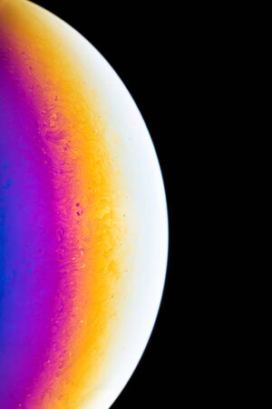 Incredible fancy soapy water pattern abstract background semicircle. Model of Space or planets...