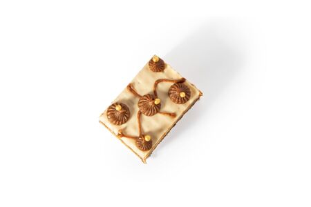 Sweet cookie cake  with vanilla cream and shkoladom.の写真素材