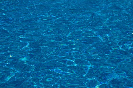Blue water in the swimming pool