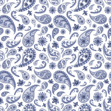 Paisley oriental floral abstract vintage seamless pattern.の写真素材